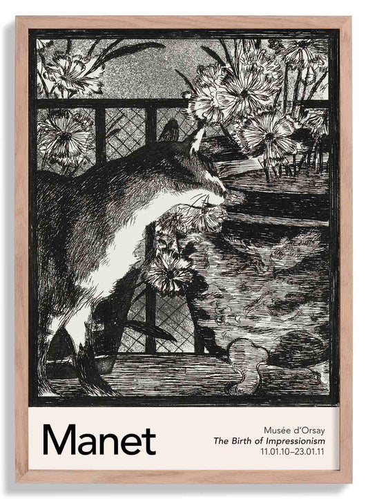 Les Chats by Manet Exhibition Poster