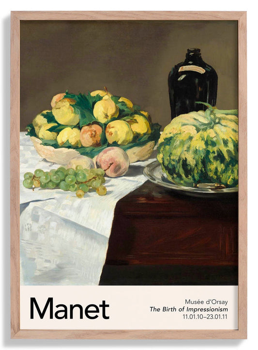 Still Life with Melon and Peaches by Manet Exhibition