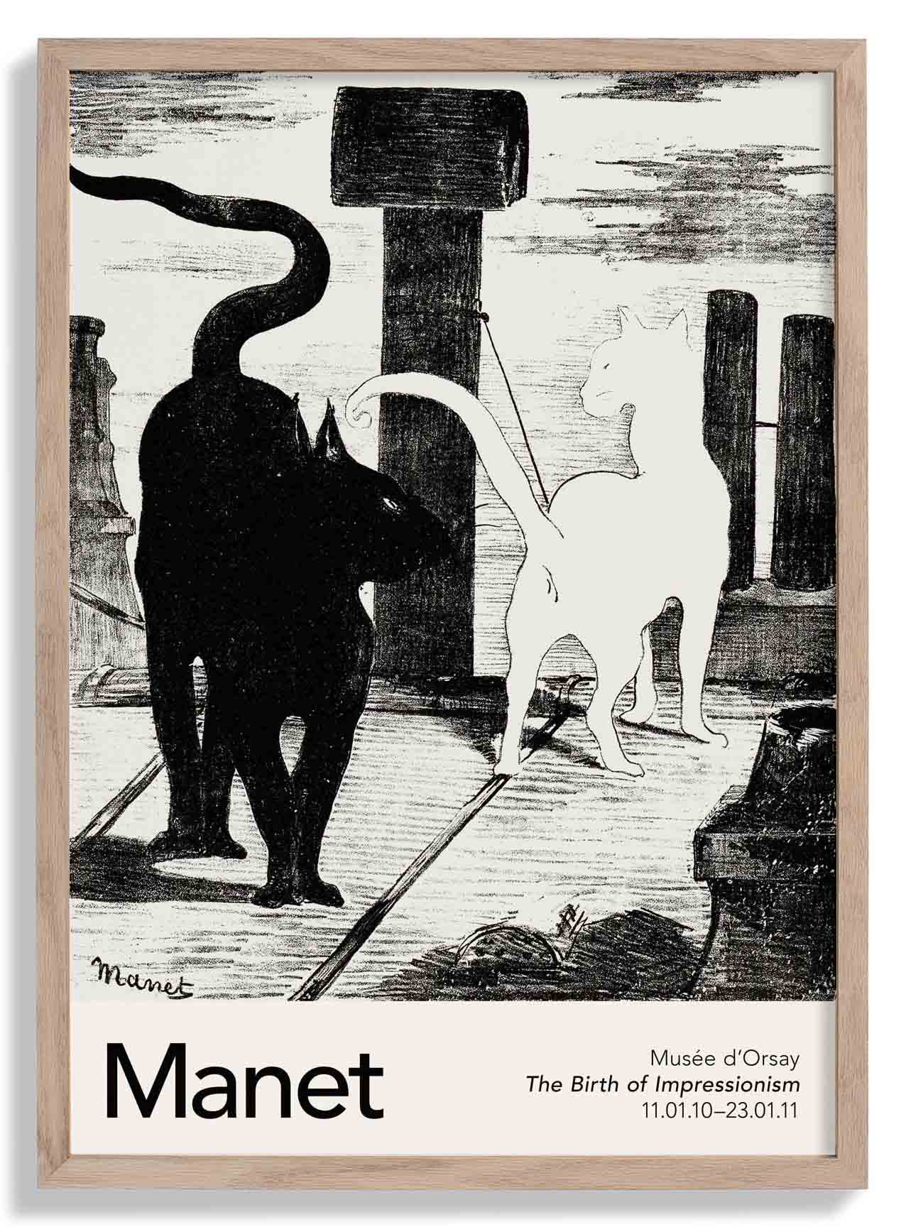 The Cats Rendezvous by Manet Exhibition Poster