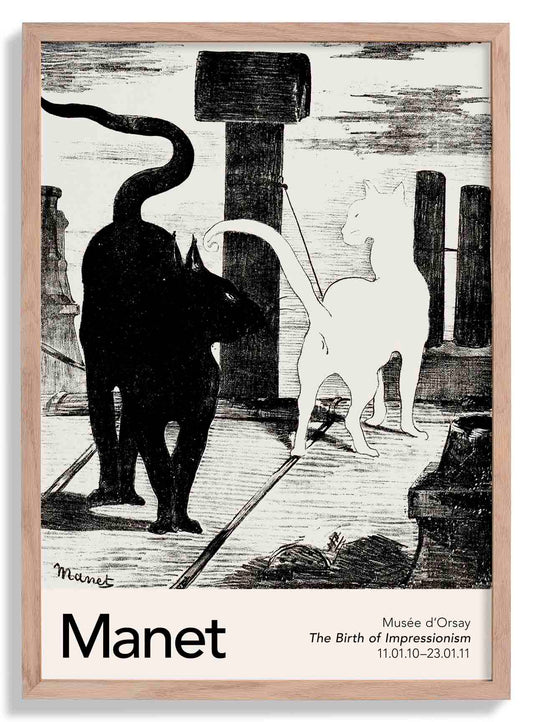 The Cats Rendezvous by Manet Exhibition Poster