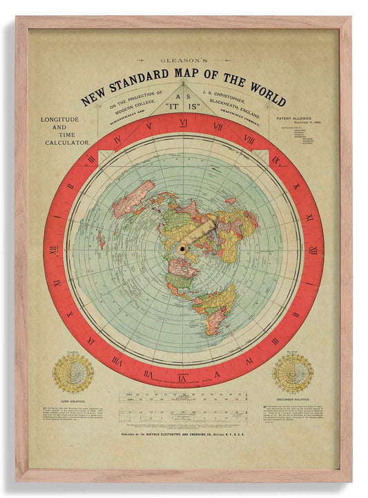 Flat Map of the World by Gleason