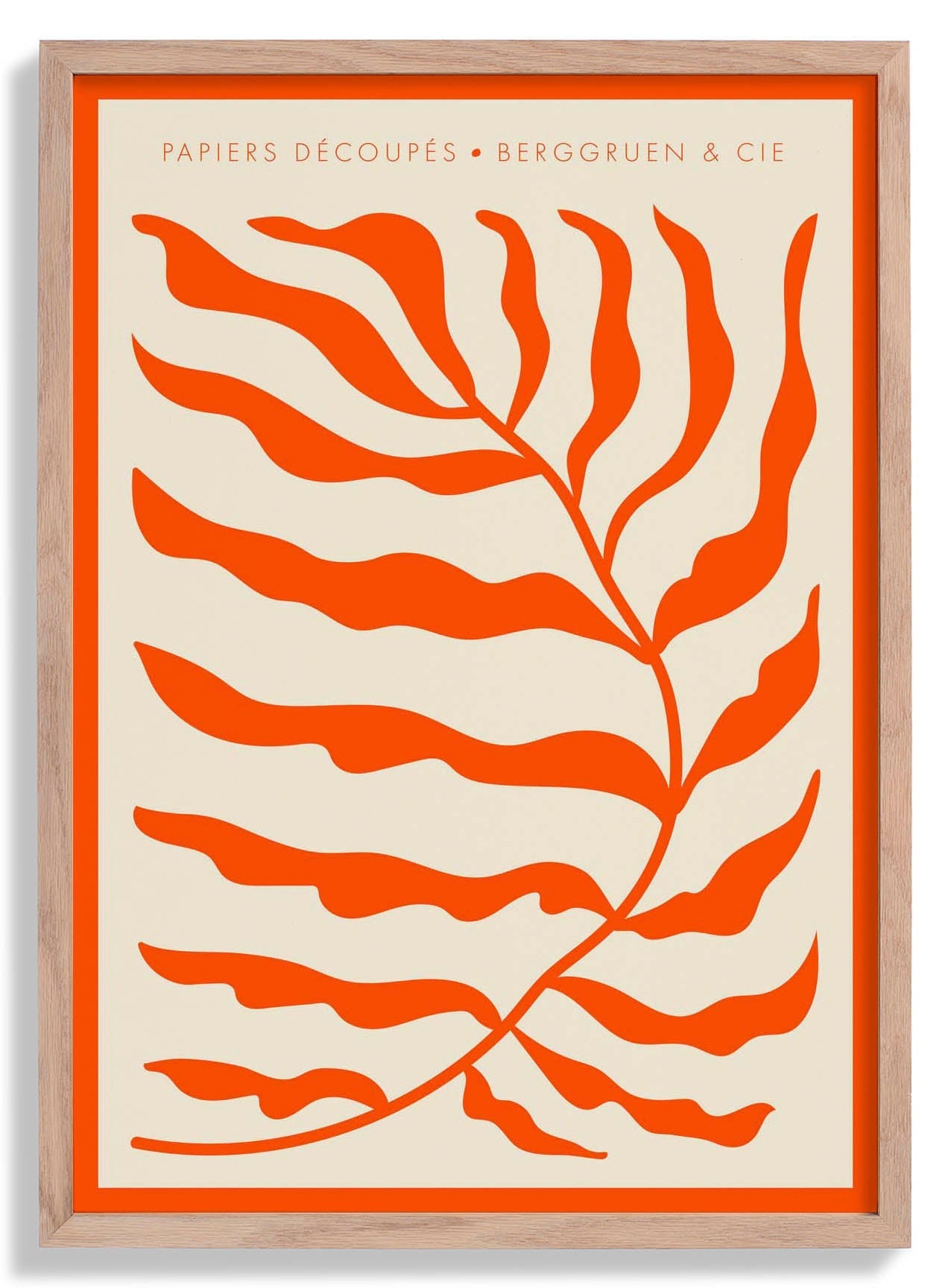 Orange Leafs Papiers Découpés Art Exhibition Poster