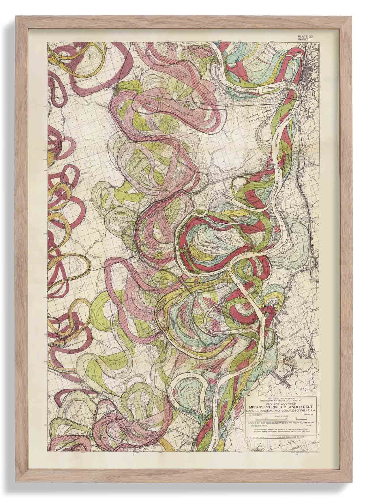 The Meandering Mississippi by Harold Fisk; Plate 22, Sheet 11
