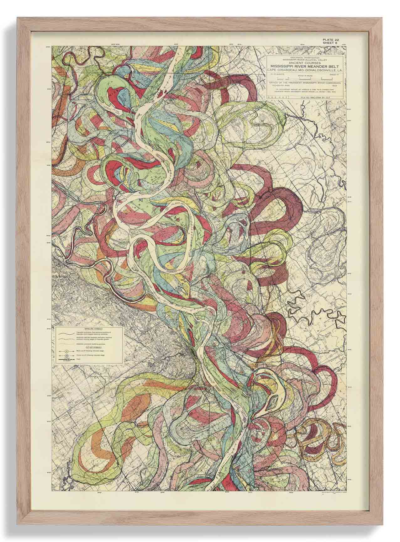 The Meandering Mississippi by Harold Fisk; Plate 22, Sheet 6