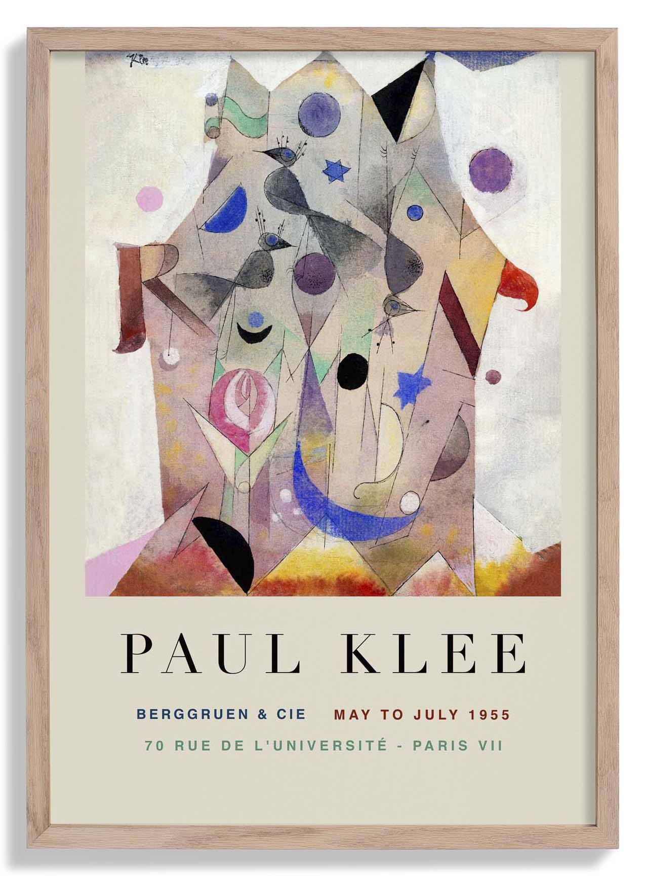 Paul Klee Persian Nightingales Art Exhibition Poster