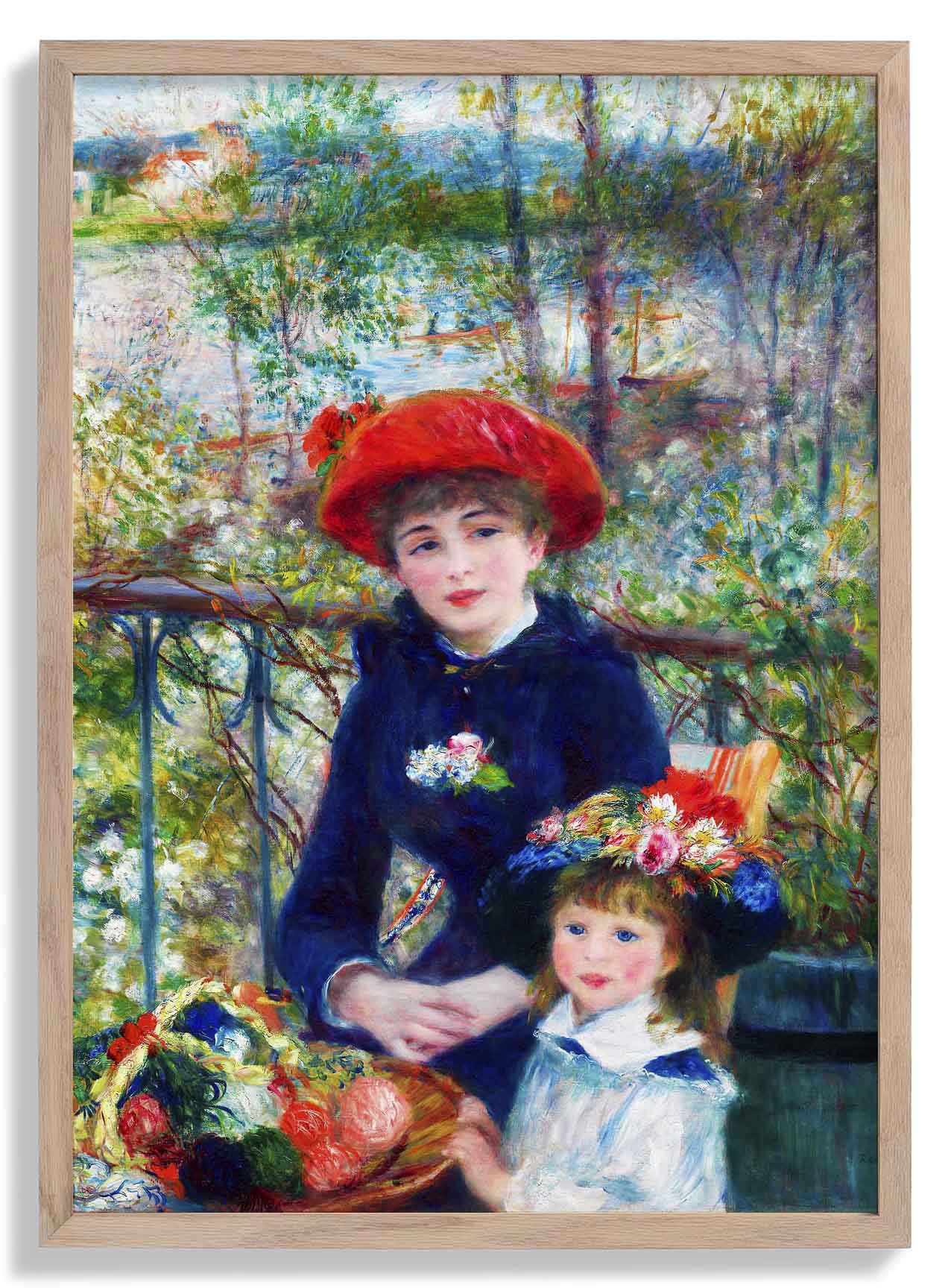 Two Sisters On the Terrace Painting by Pierre A. Renoir