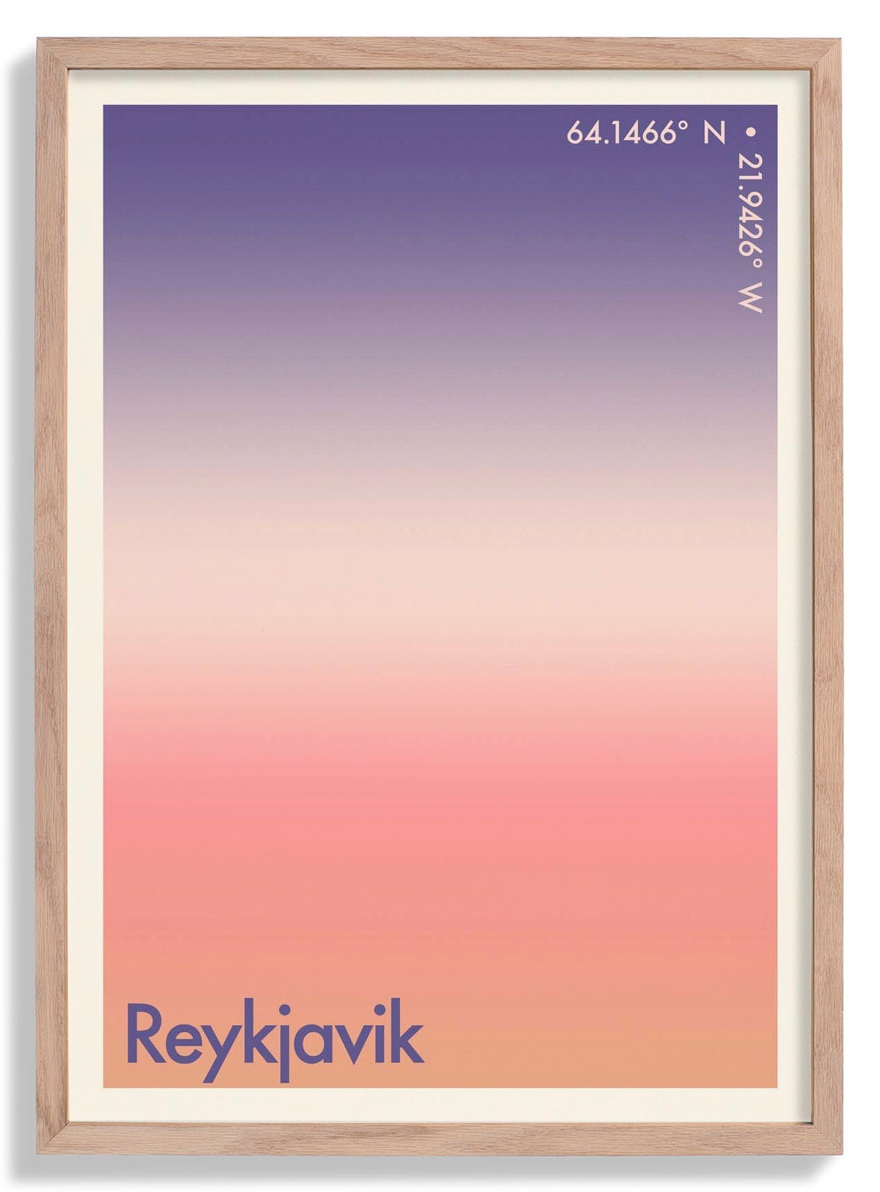 Reyjavik Sunset City Art Print