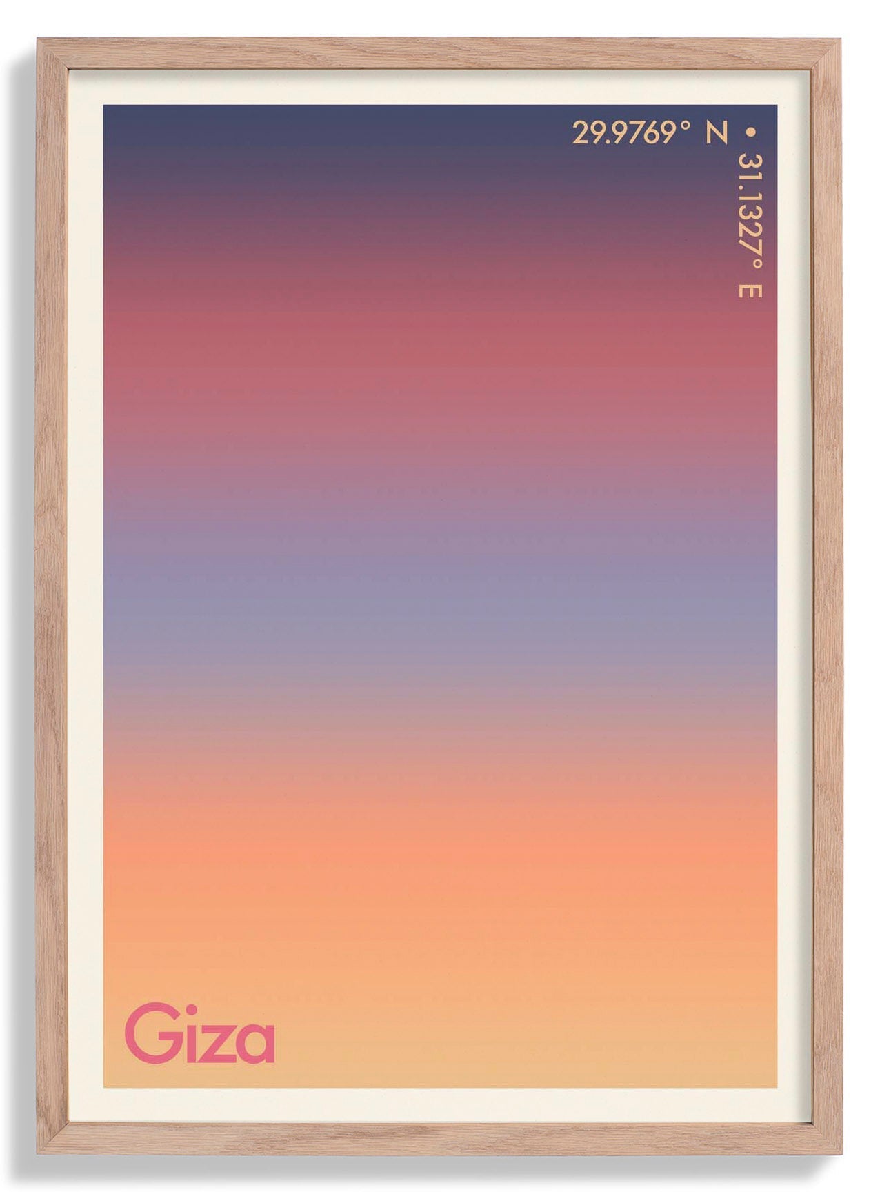 Giza Sunset City Art Print