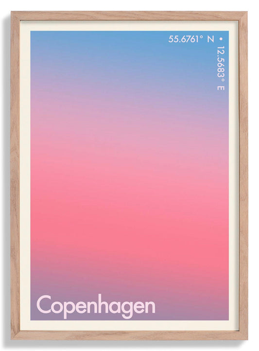 Copenhagen Sunset City Art Print
