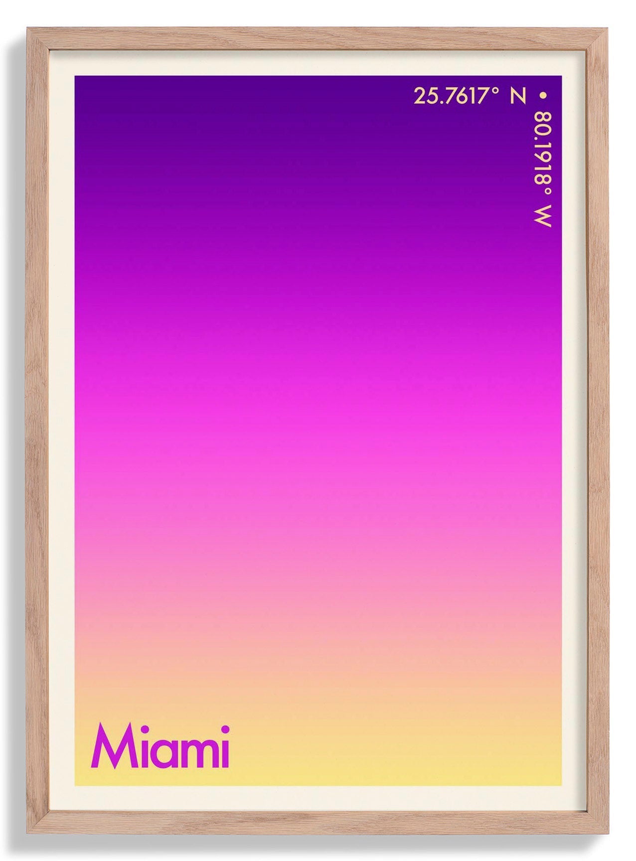 Miami Sunset City Art Print