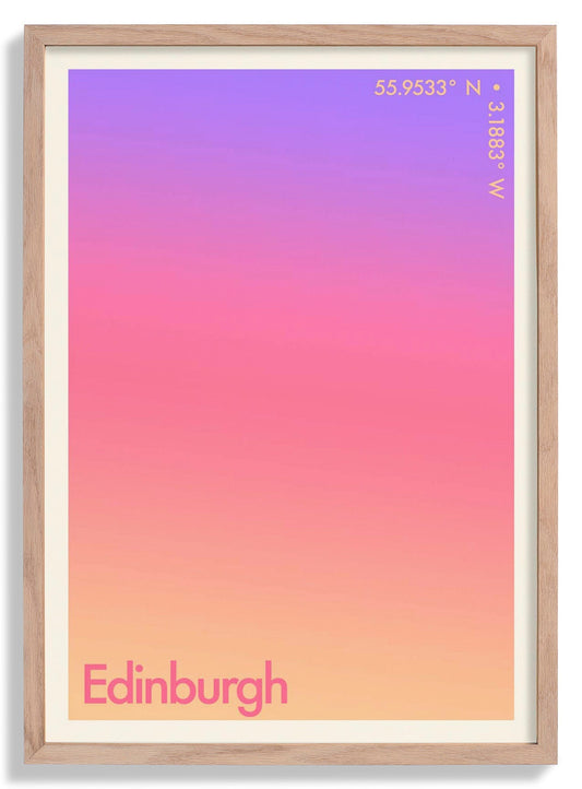 Edinburgh Sunset City Art Print