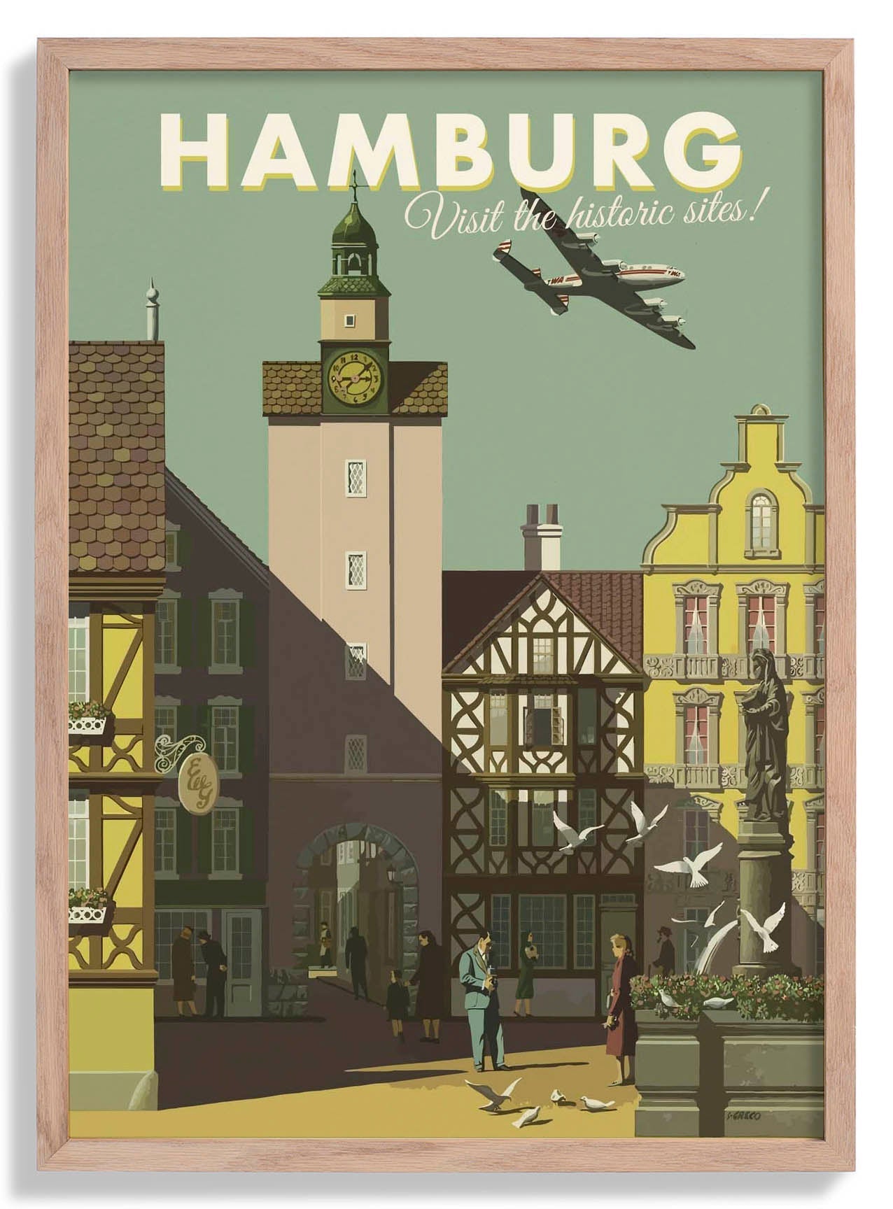Hamburg Travel Poster