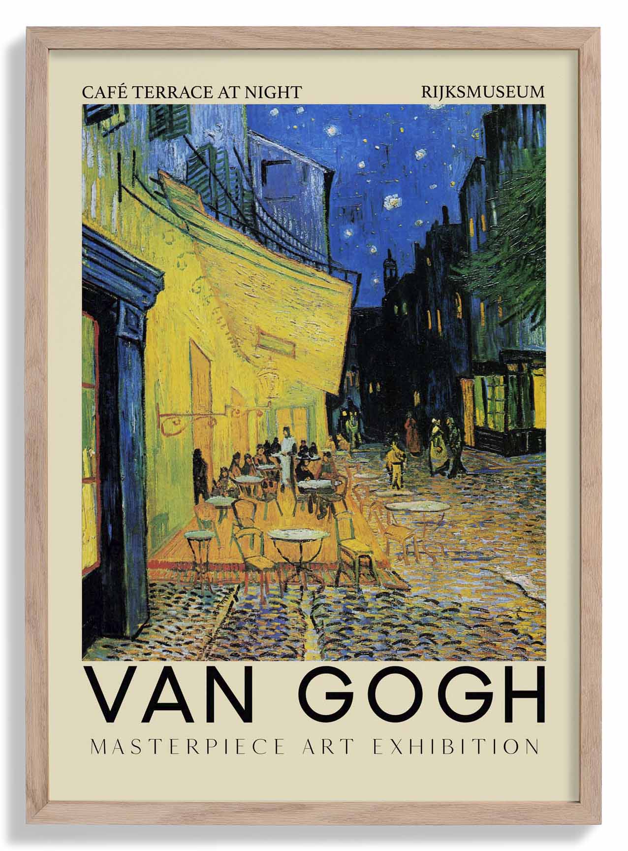 Café Terrace at Night Art Exhibition Poster by Van Gogh