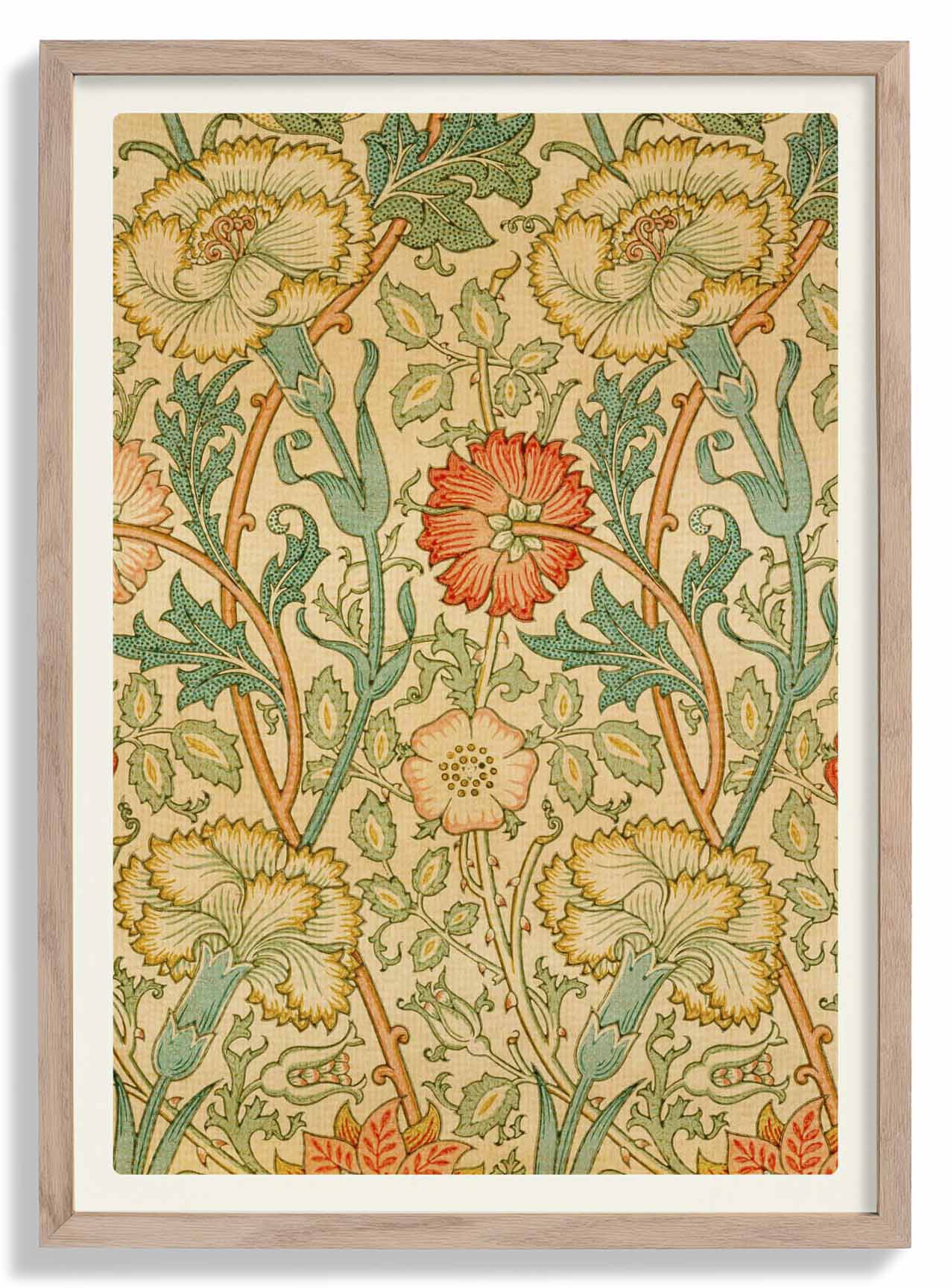 William Morris Pink and Rose Poster