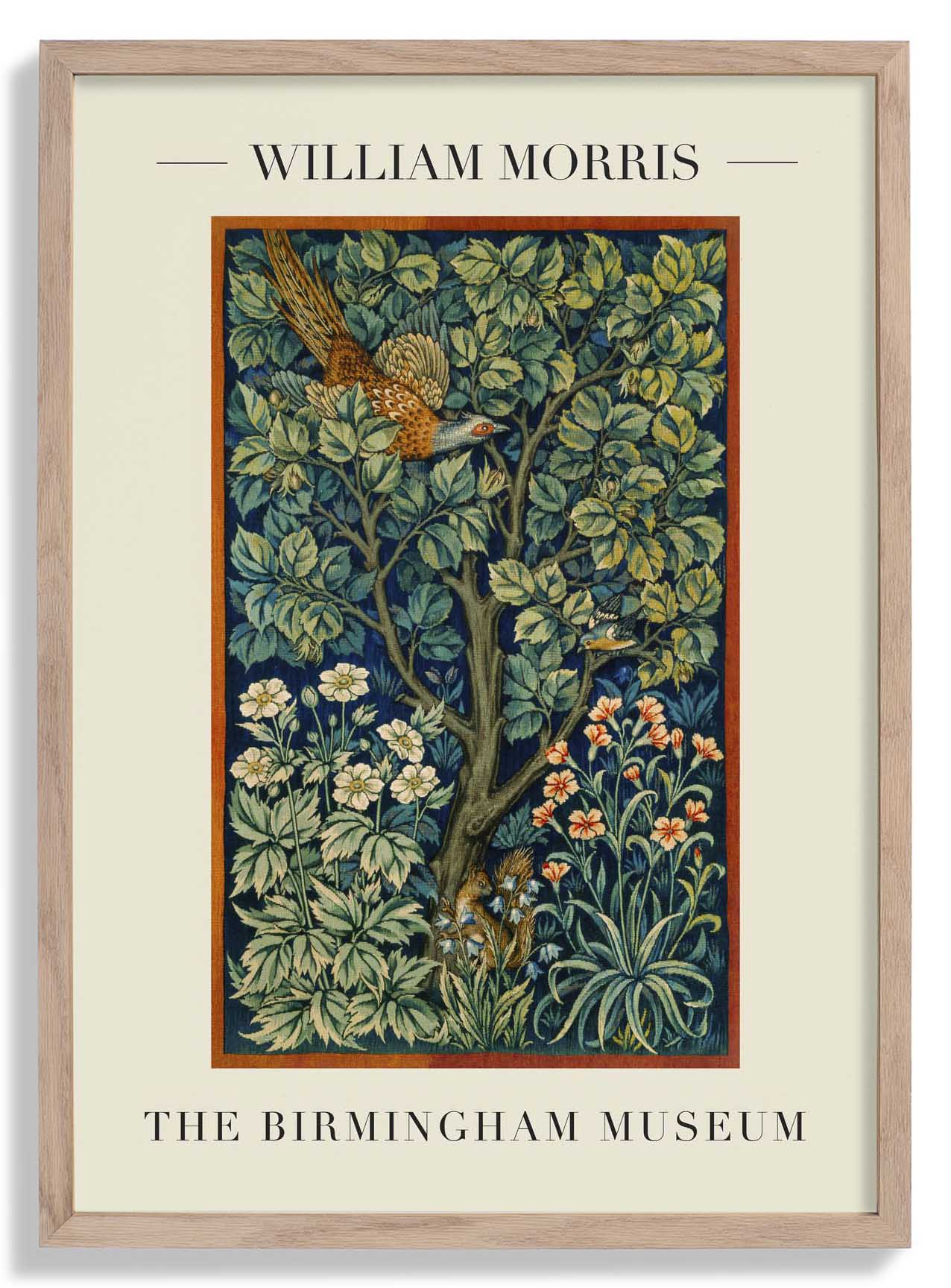 William Morris Peacock Pheasant Art Exhibition Poster