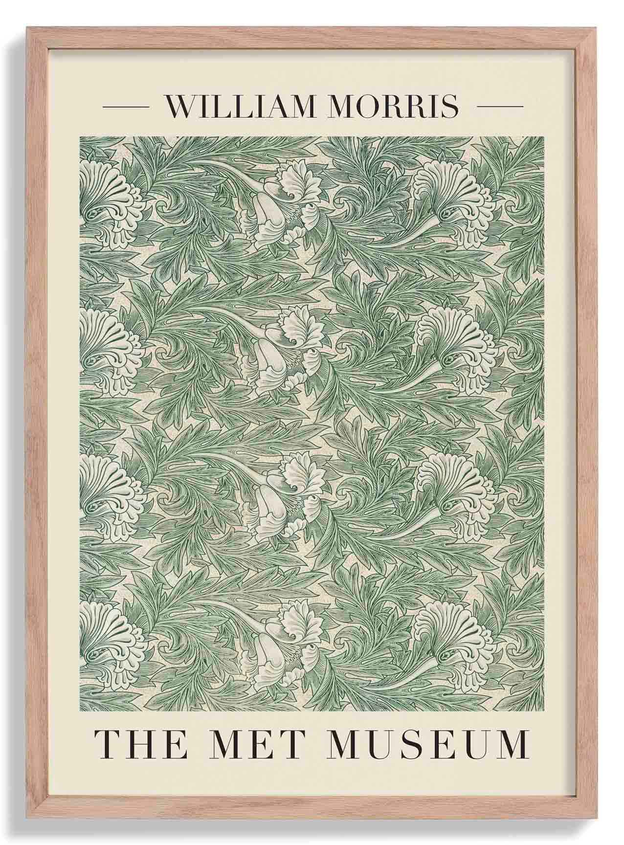William Morris Tulip Pattern Art Exhibition Poster