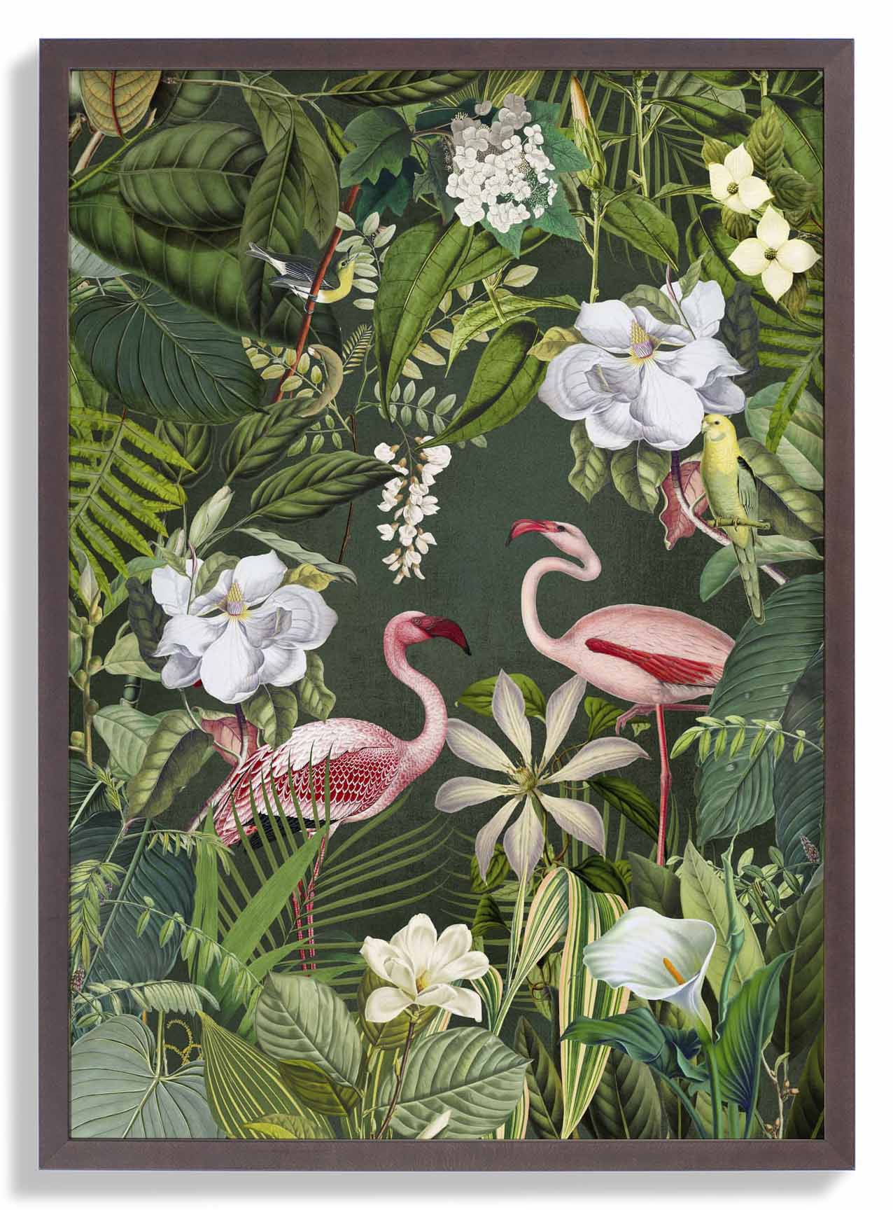 Tropical Flamingo Jungle 2 by Andrea Haase