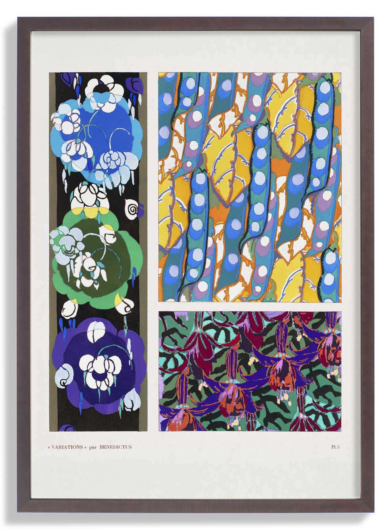 Buntes Vintage-Art-Deco-Muster, Variation 5 von Édouard Bénédictus