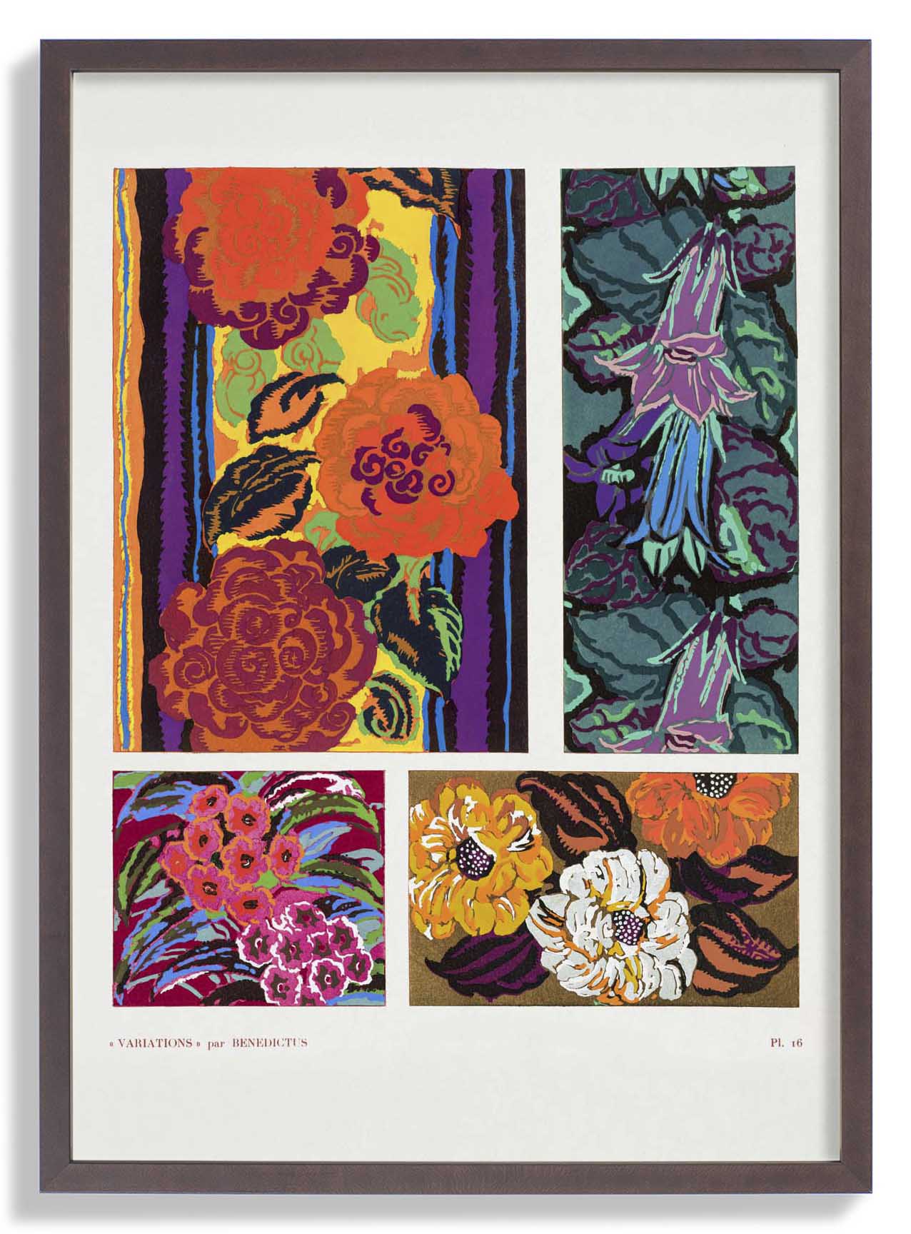 Vintage Floral Art Deco Pattern, Variation 16 by Édouard Bénédictus