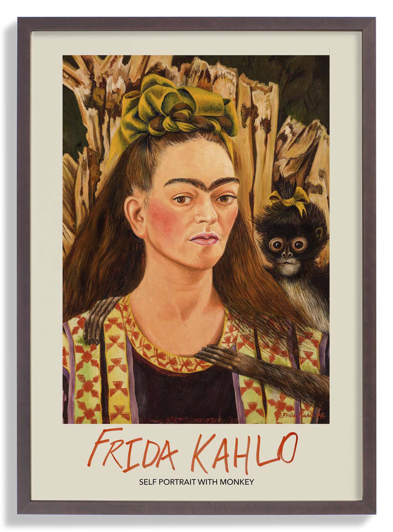 Self Portrait with Monkey by Frida Kahlo Art Exhibition