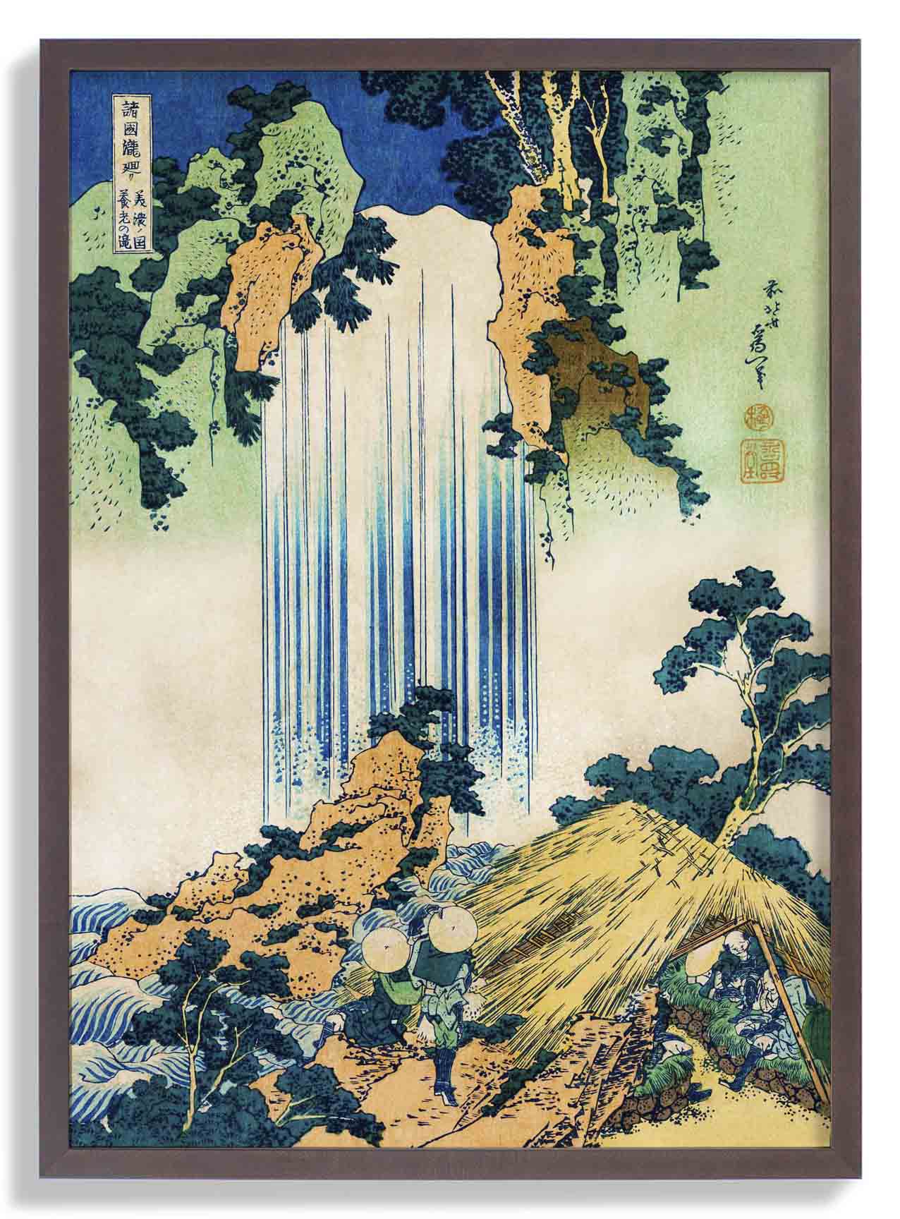 Yoro Waterfall by Hokusai