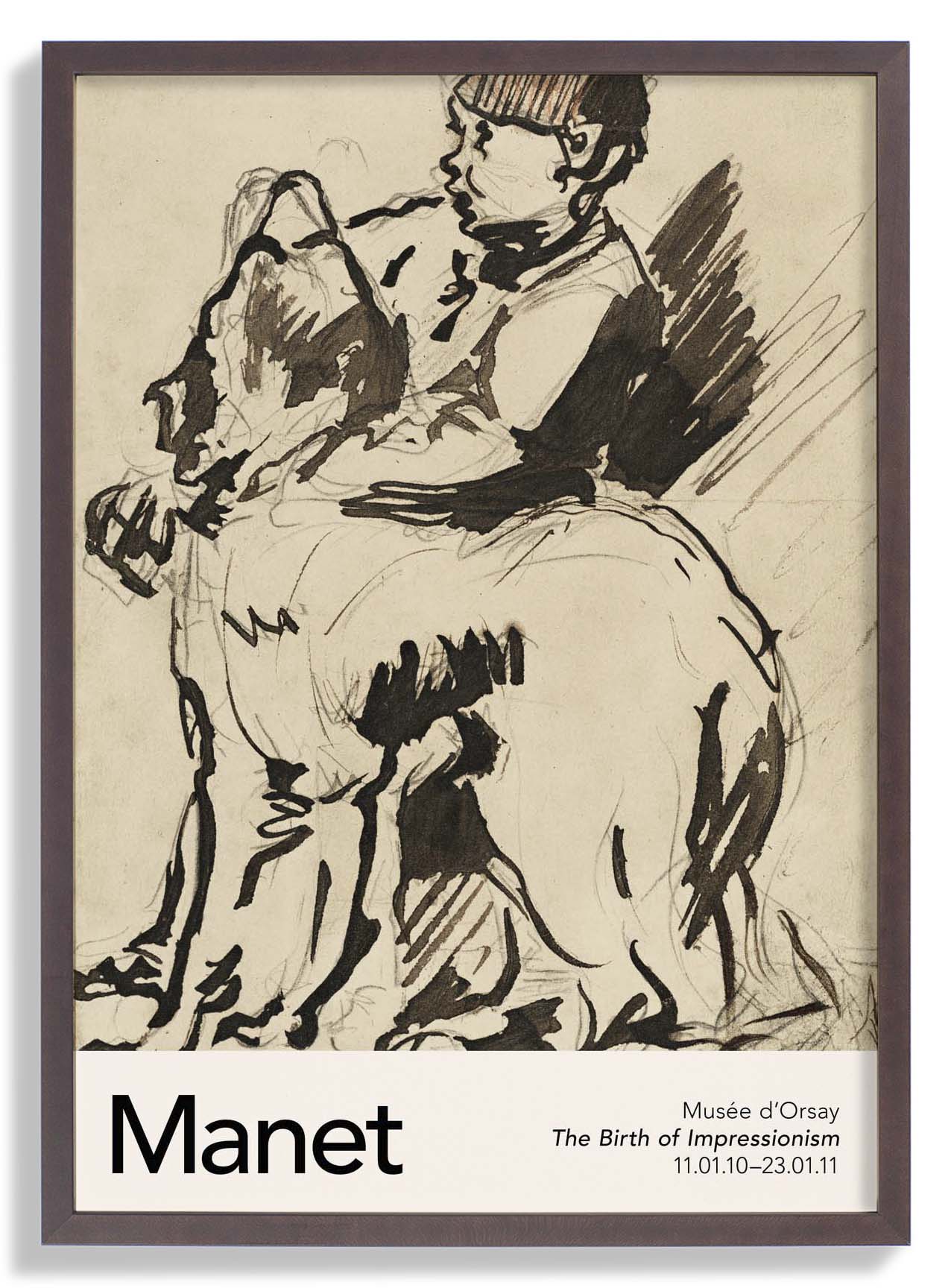 A Boy Holding His Dog by Manet Exhibition