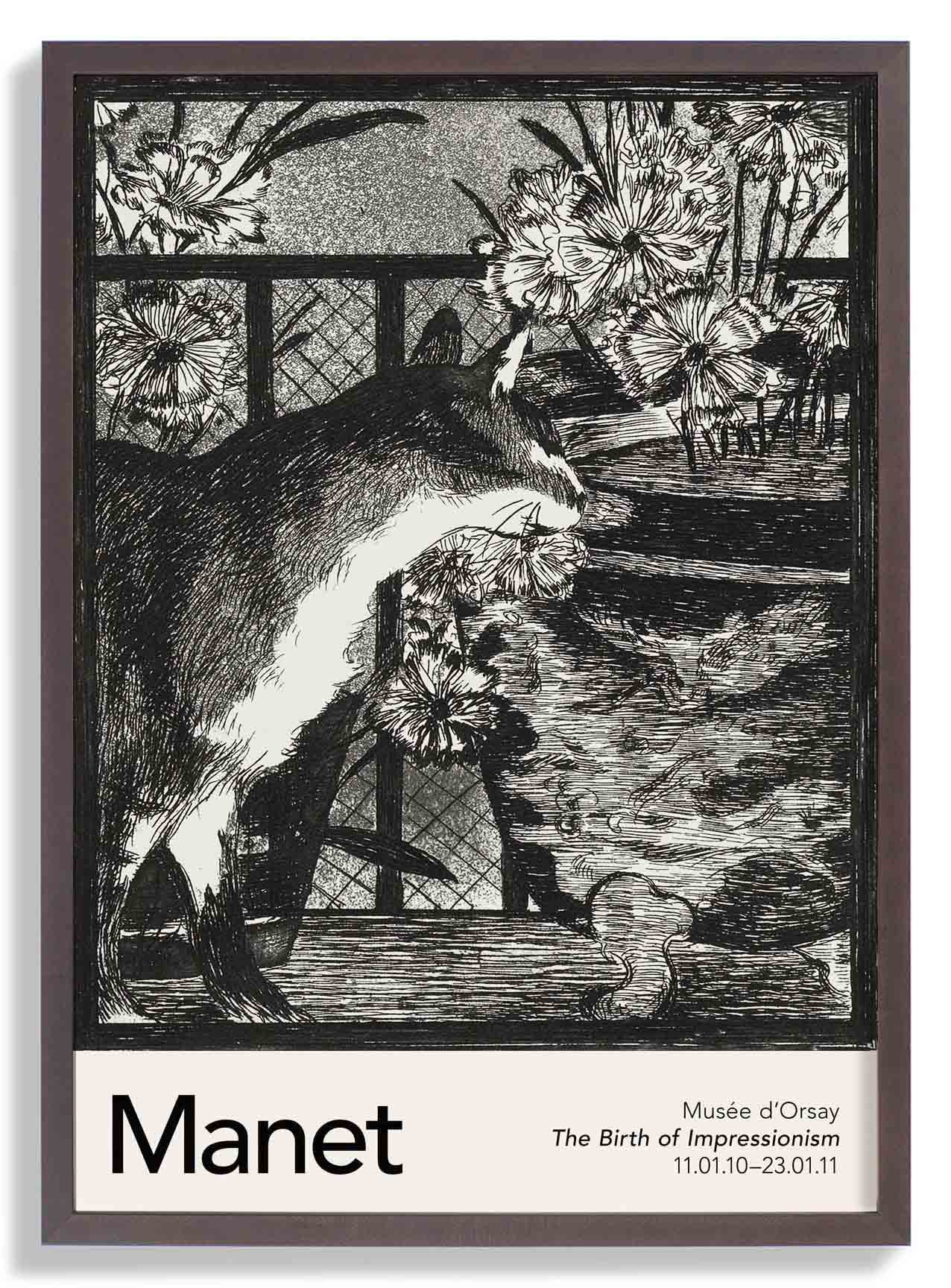 Les Chats von Manet Ausstellungsplakat