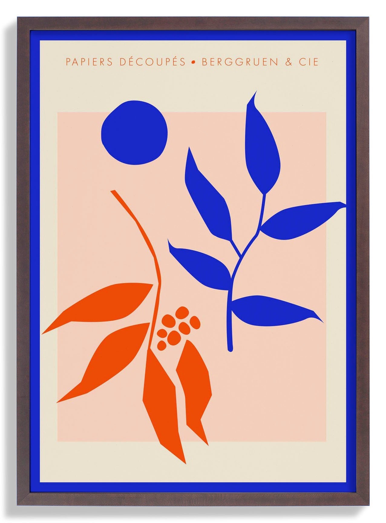 Branches Blue Orange Papiers Découpés Art Exhibition