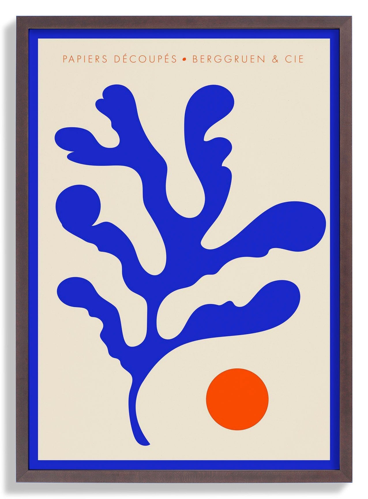 Seaweed Blue Orange Papiers Découpés Art Exhibition