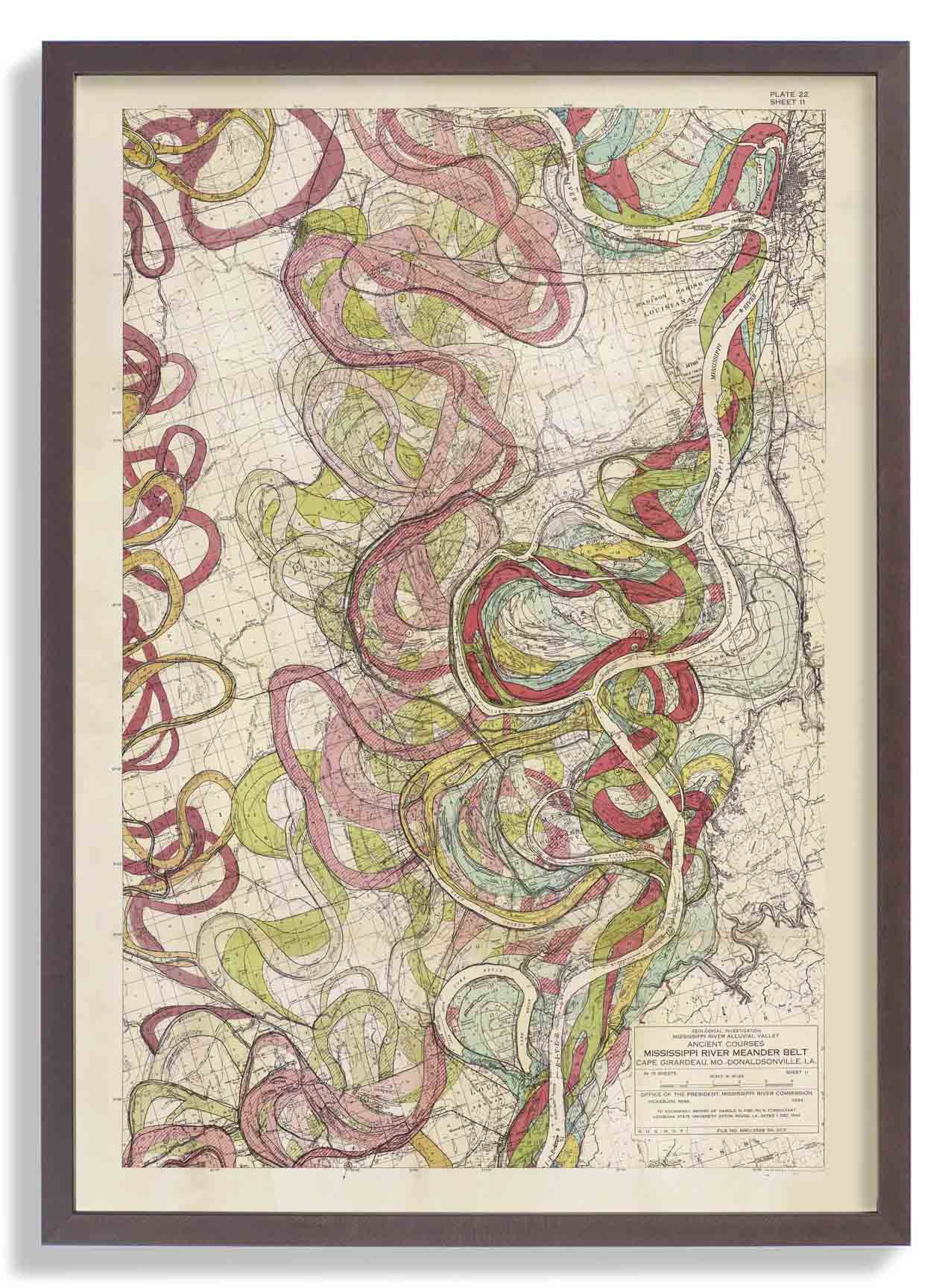 The Meandering Mississippi by Harold Fisk; Plate 22, Sheet 11
