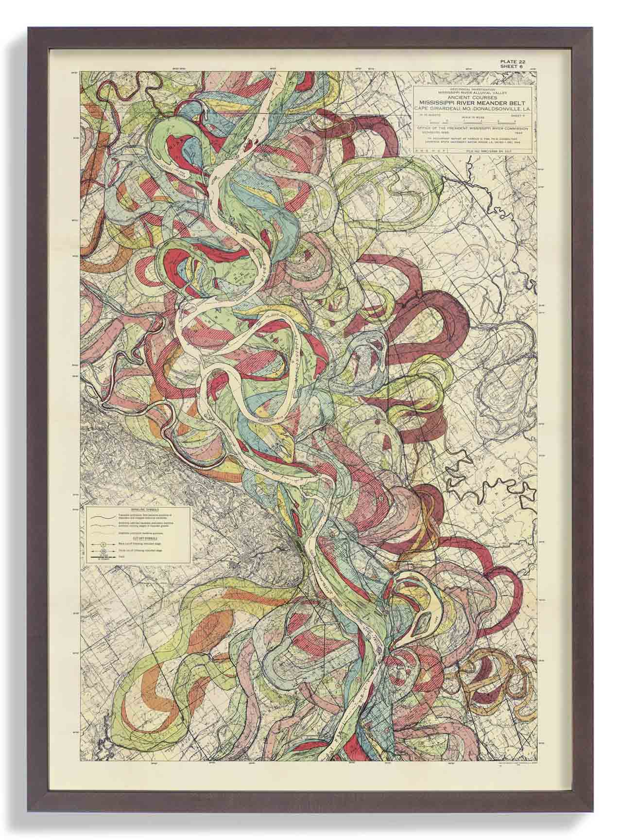 The Meandering Mississippi by Harold Fisk; Plate 22, Sheet 6
