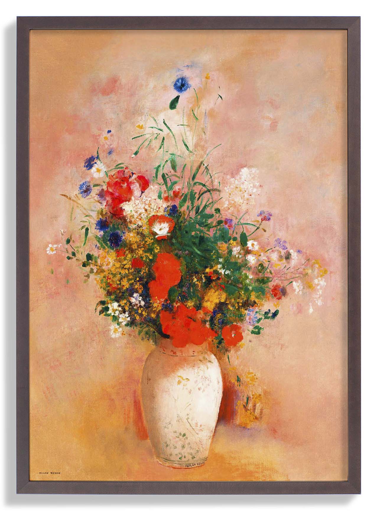 Vase of Flowers Painting by Odilon Redon