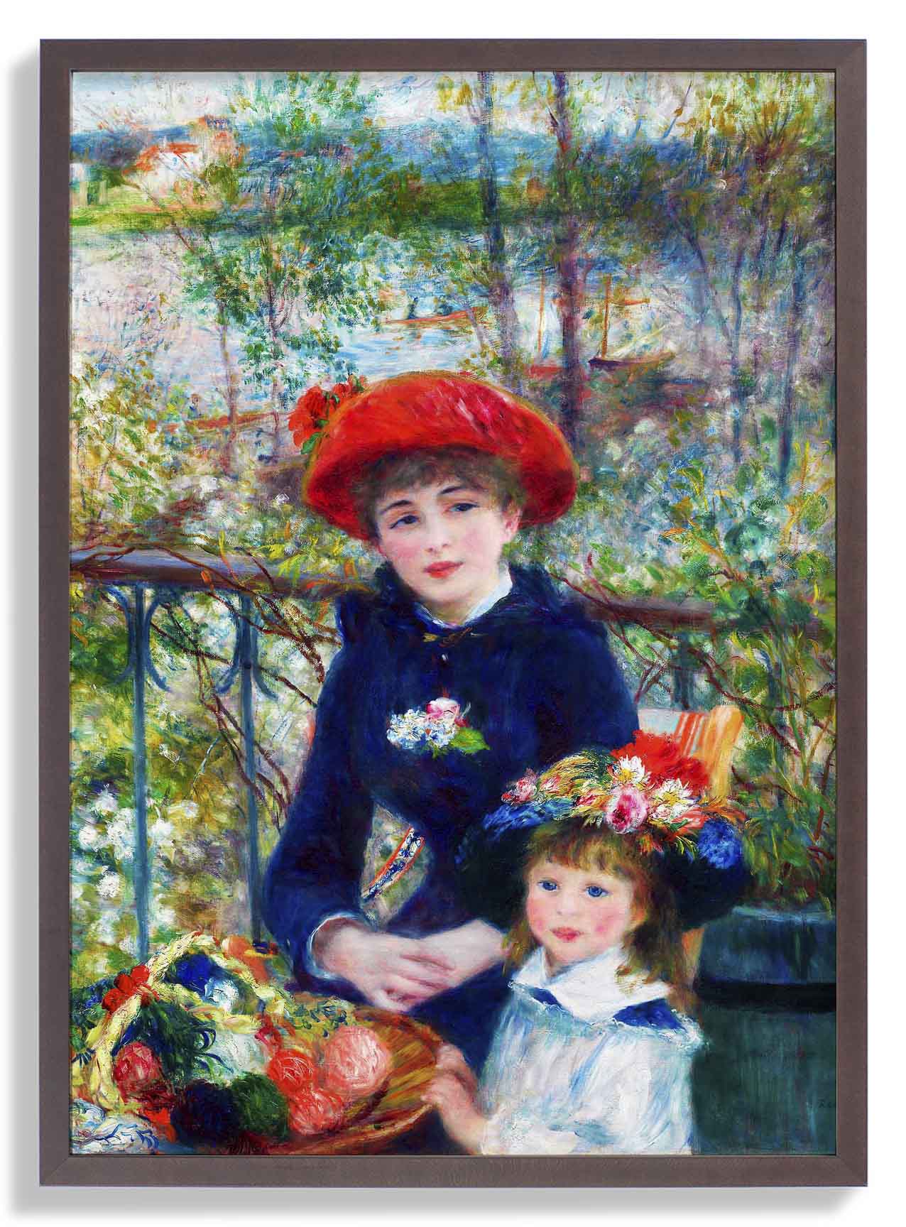 Two Sisters On the Terrace Painting by Pierre A. Renoir
