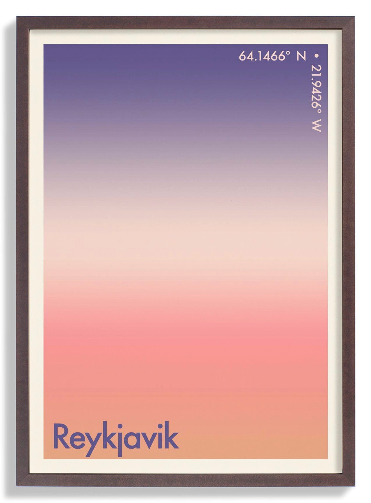 Reyjavik Sonnenuntergang Stadt Kunstdruck