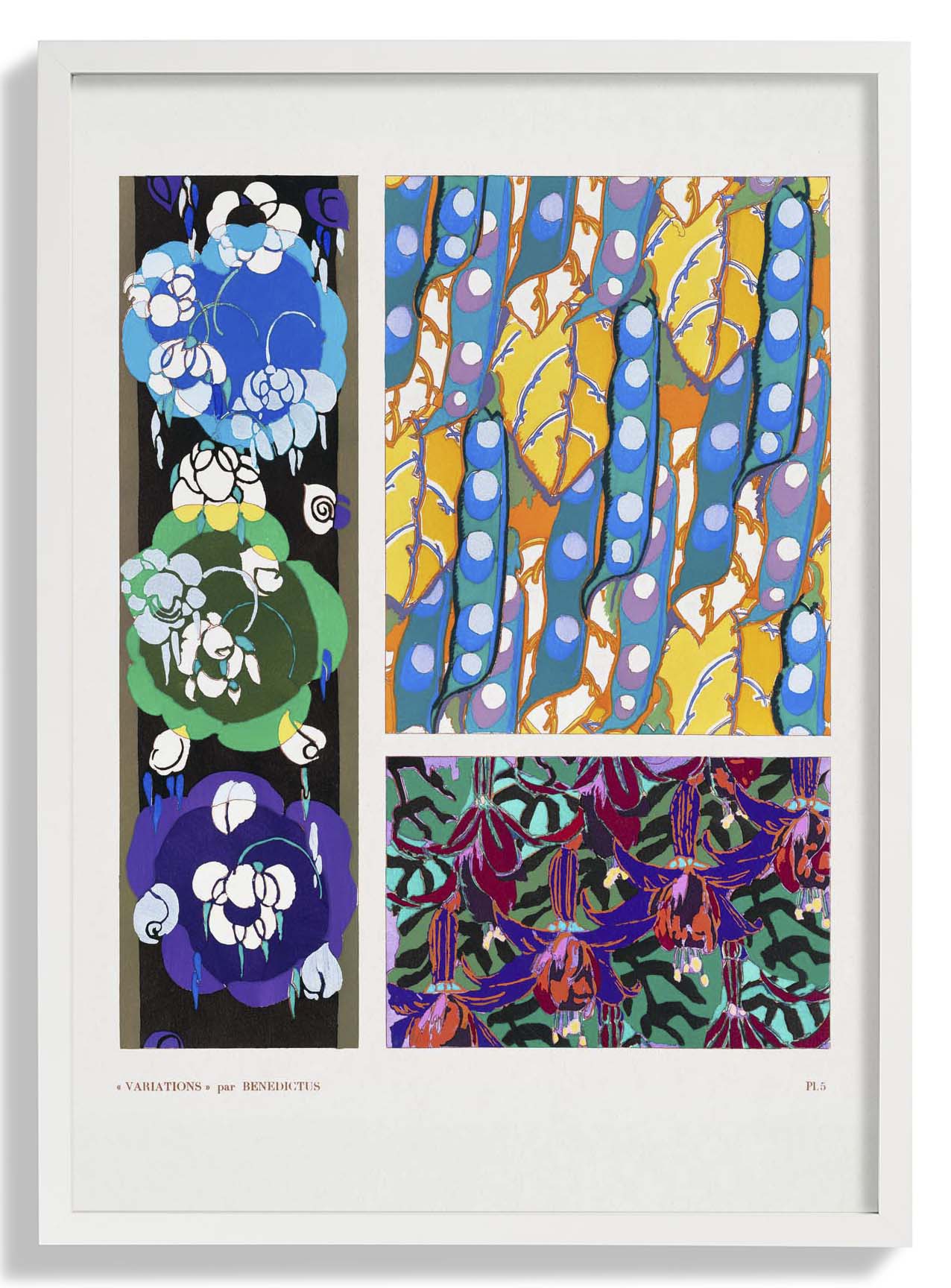 Buntes Vintage-Art-Deco-Muster, Variation 5 von Édouard Bénédictus