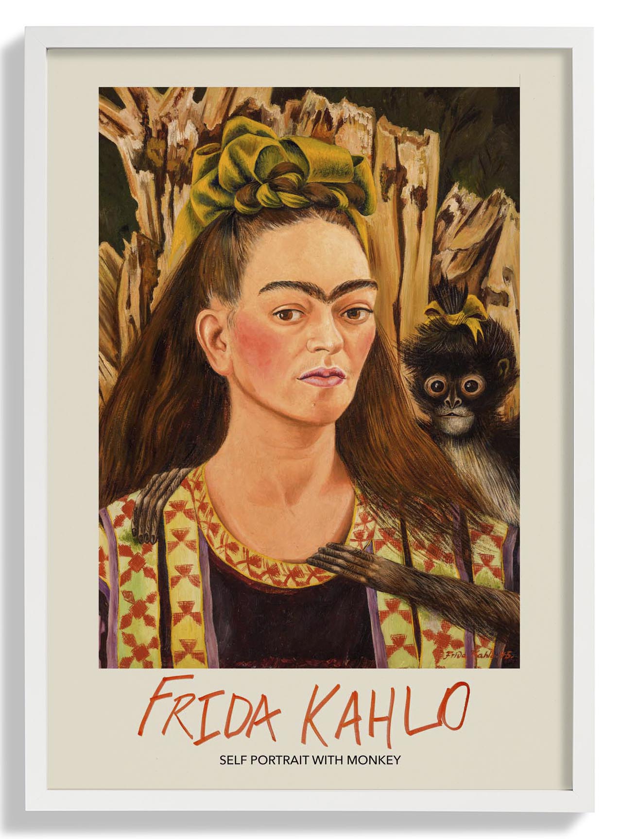 Self Portrait with Monkey by Frida Kahlo Art Exhibition