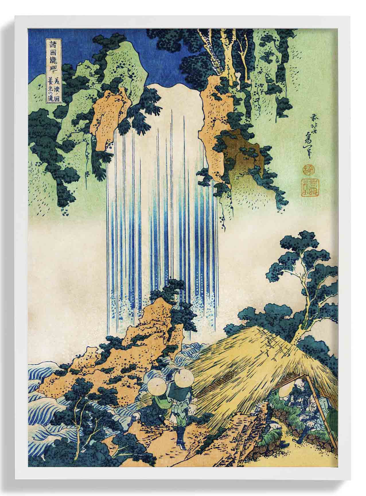 Yoro Waterfall by Hokusai