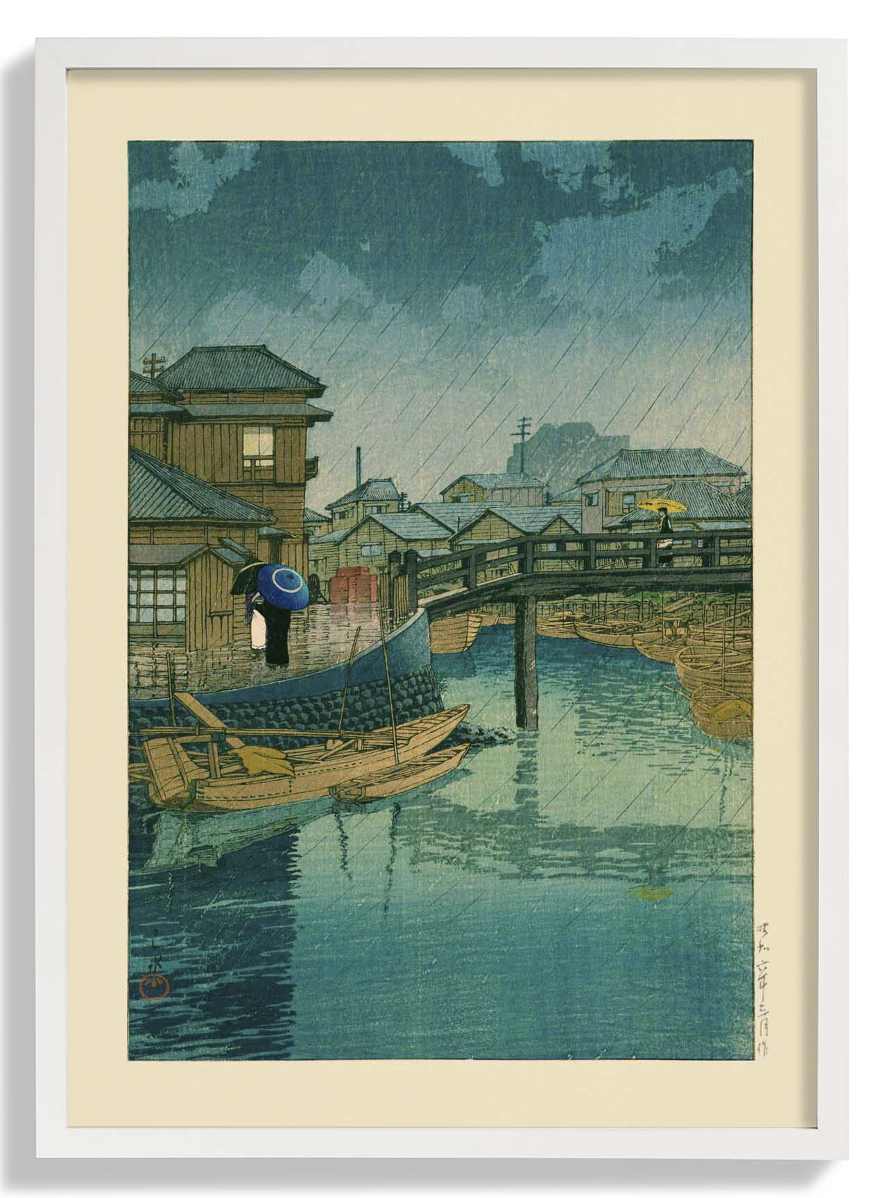 Shinagawa Art Print by Hasui