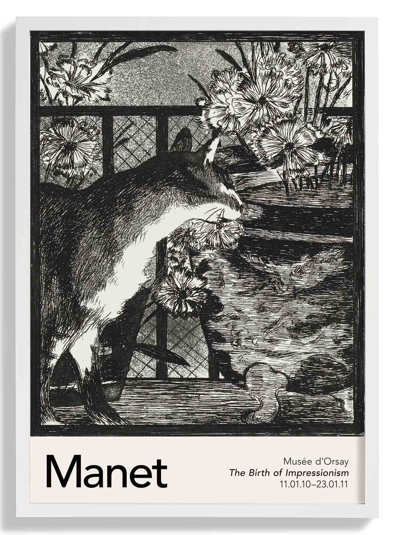 Les Chats von Manet Ausstellungsplakat