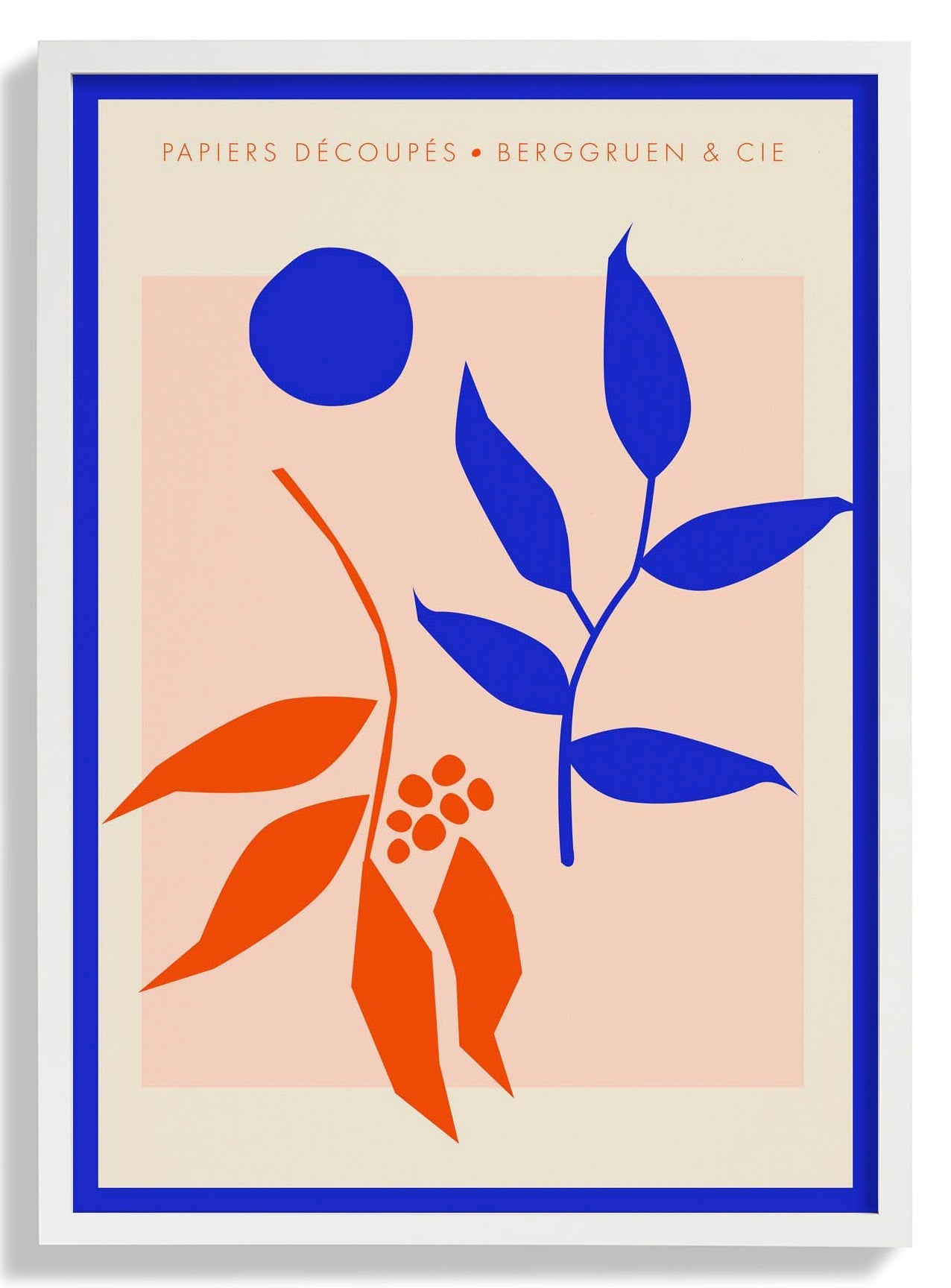 Branches Blue Orange Papiers Découpés Art Exhibition