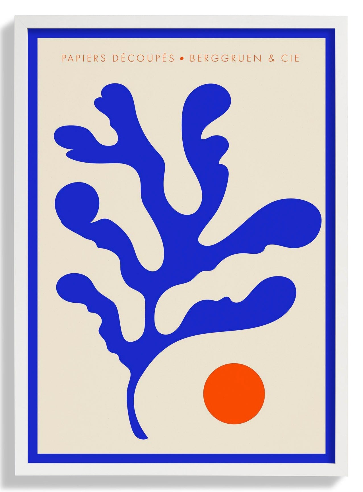 Seaweed Blue Orange Papiers Découpés Art Exhibition