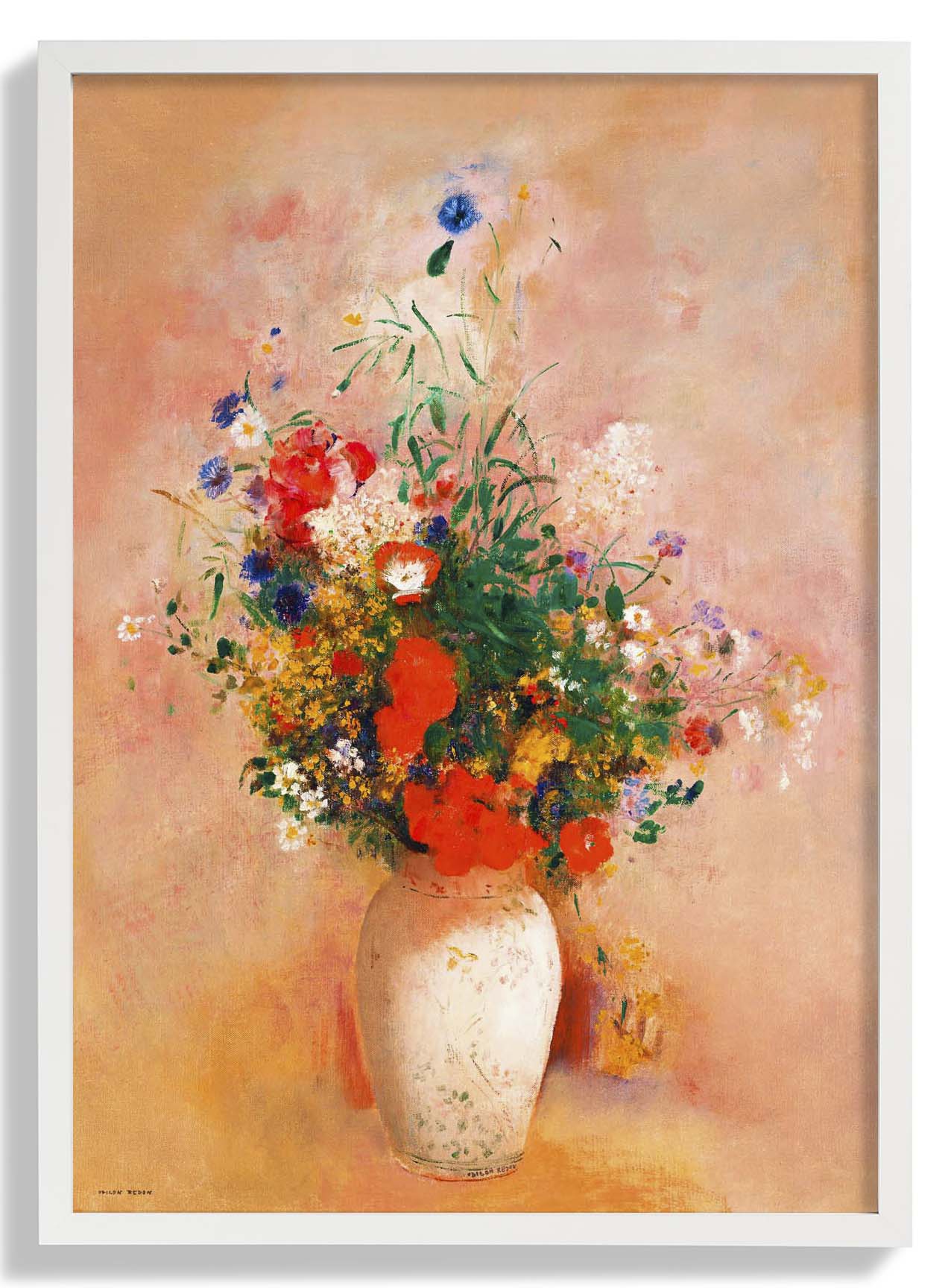 Vase of Flowers Painting by Odilon Redon