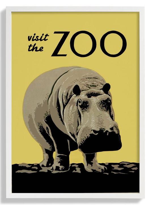 Visit the Zoo Vintage Hippo