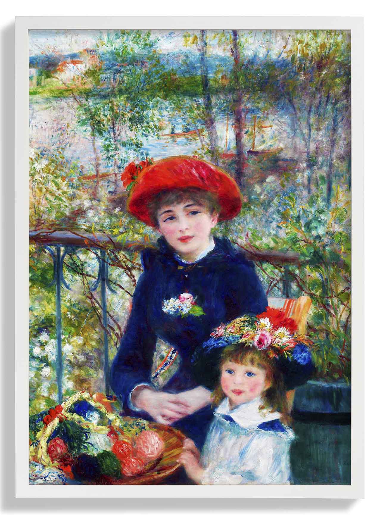 Two Sisters On the Terrace Painting by Pierre A. Renoir