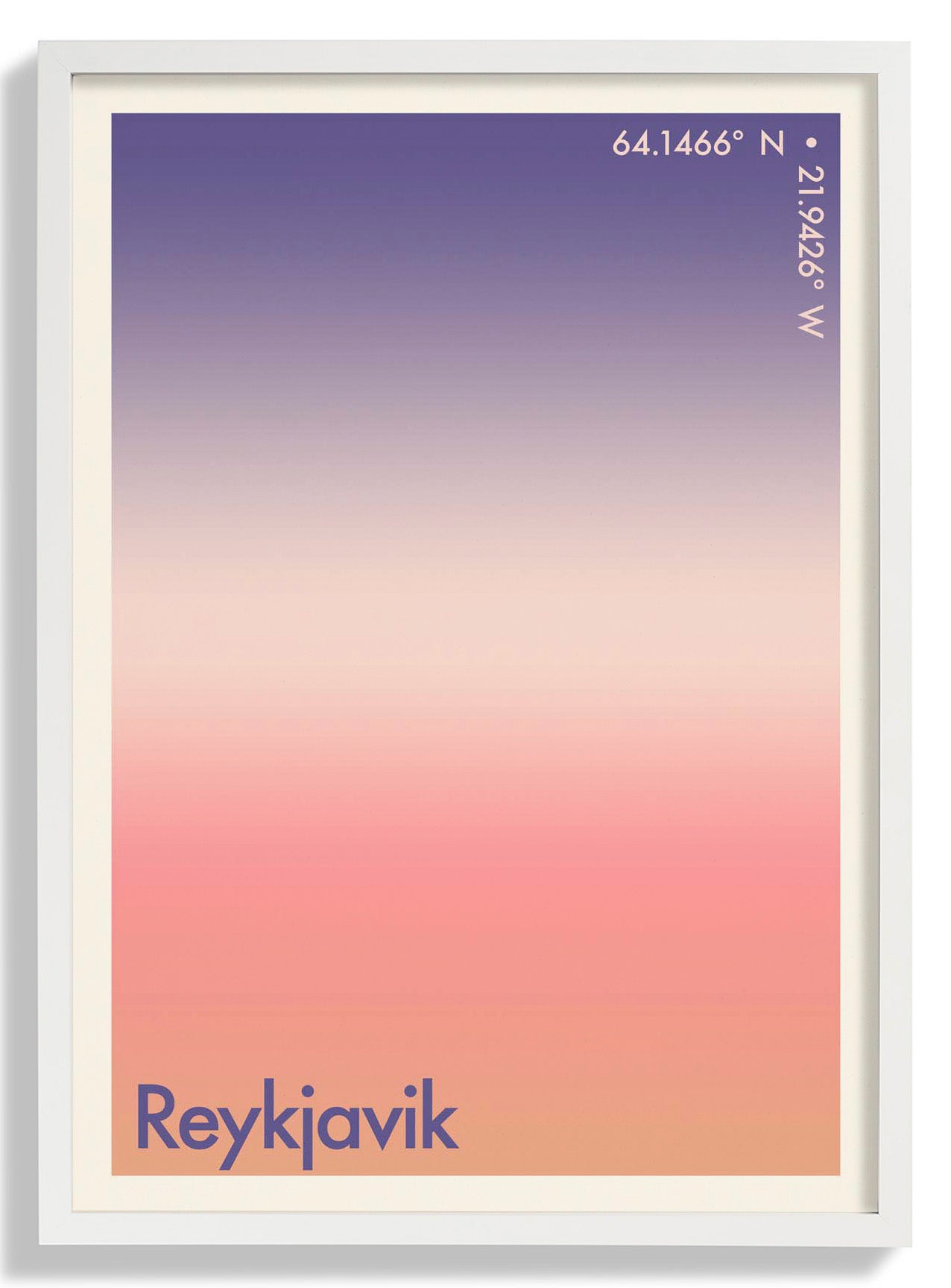 Reyjavik Sonnenuntergang Stadt Kunstdruck