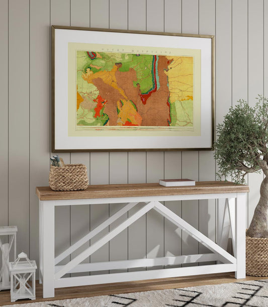Rocky Mountains Geological Map Art Print