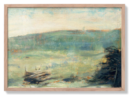 Landschaft bei Saint-Ouen von Georges Seurat