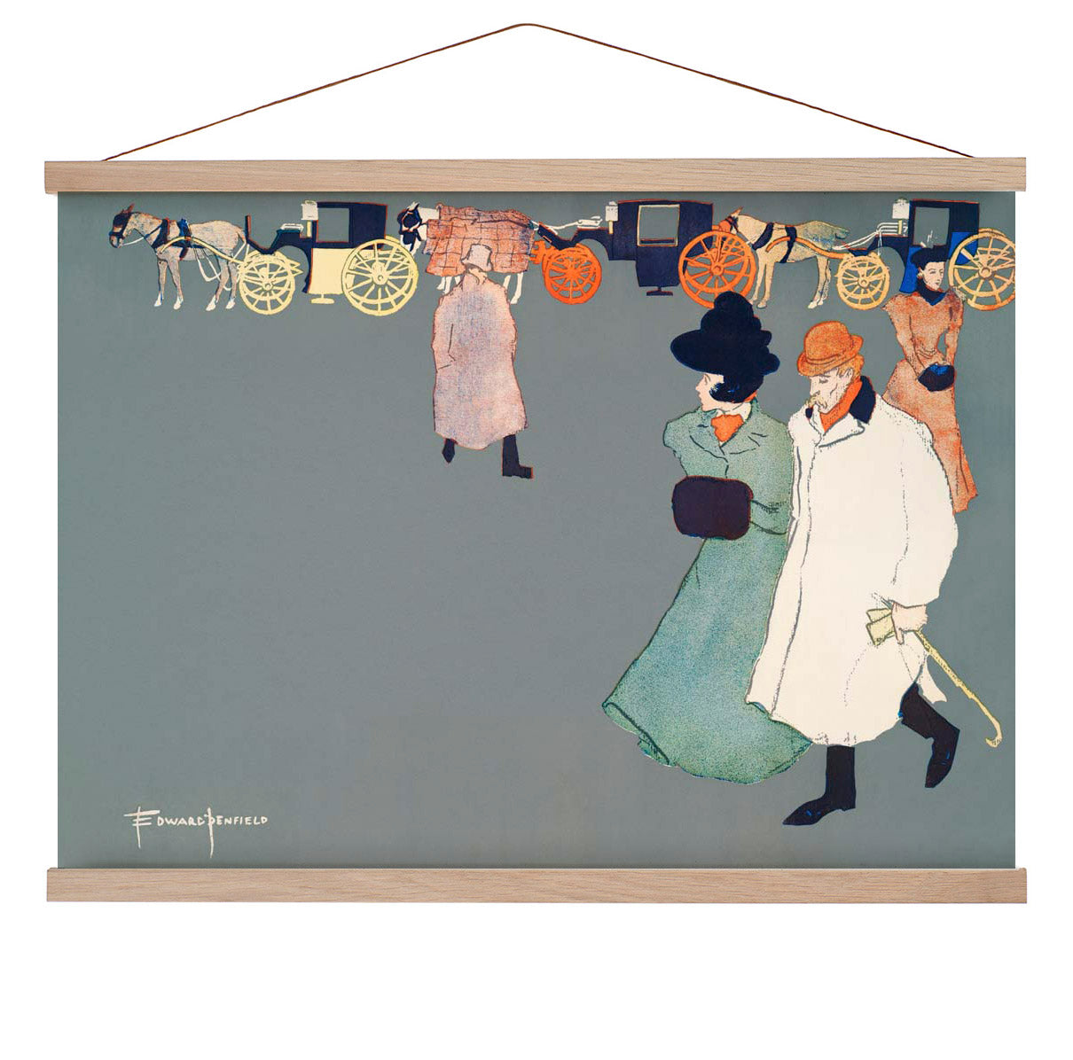 Mann und Frau auf der Straße von Edward Penfield