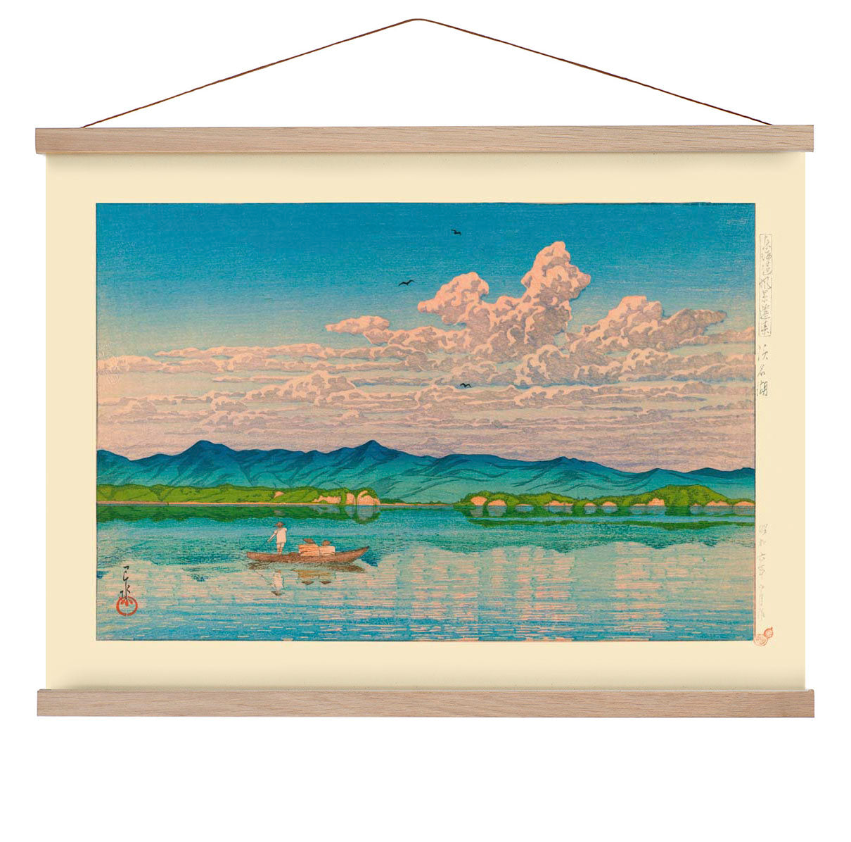 Ausgewählte Ansichten des Tokaido-Sees Kunstdruck von Hasui