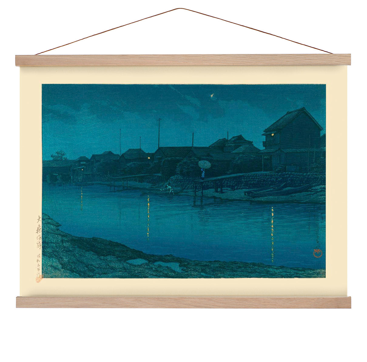 Ōmori Coast Kunstdruck von Hasui